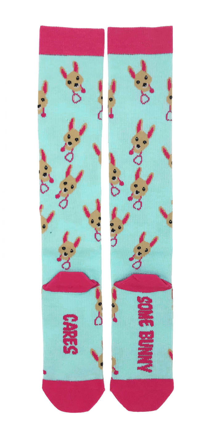 Some Bunny Cares- 8-15 MmHg Knit Compression Socks