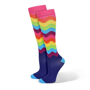 Premium Rainbow Wobble Fashion Compression Sock - 94797