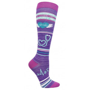 Think Medical Nursing is a Work of Heart Fashion Compression Sock - 92008