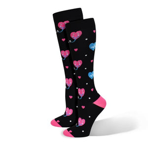 Premium Smiley Hearts Fashion Compression Sock - 94787