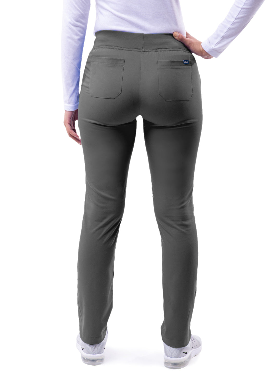 Olive Adar Women's Slim Fit 6 Pocket Pants Heather Collection
