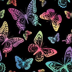 Rainbow Butterflies Print - Cutieful Compression Socks