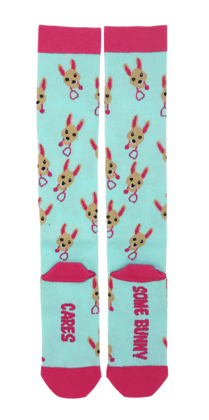Some Bunny Cares- 8-15 MmHg Knit Compression Socks